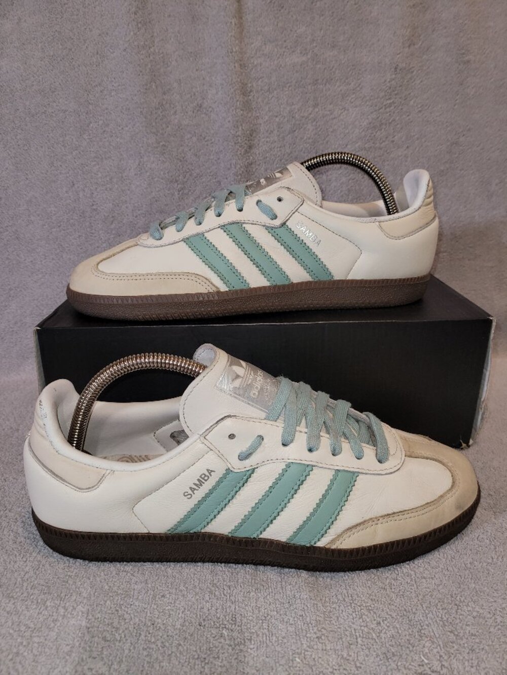Adidas Samba OG Originals White Hazy Green Brown Gum Sole IH2752 Sneakers (#2012